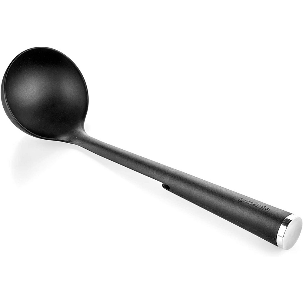 Acquista online Guzzini Cooking Set Non-Stick Ladles with Base, 19 x h35 cm, Black and Chrome Guzzini